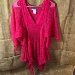 Marciano Flowing Pink Blouse Size Medium
